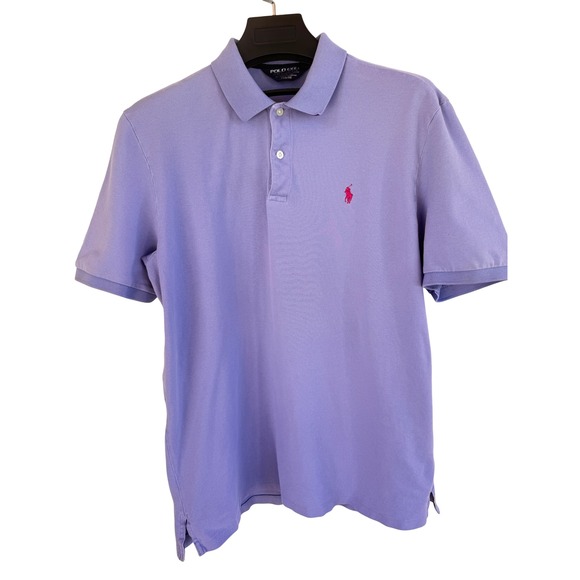 Polo Golf Ralph Lauren Other - Polo Golf Ralph Lauren Mens L Purple Pro Fit Pima Cotton Short Sleeve Polo Shirt